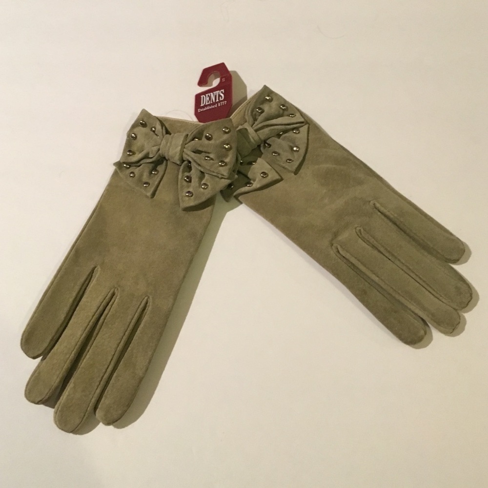 DENTS 1777 100% LEATHER GLOVES BRAND NEW WITG TAGS GREEN